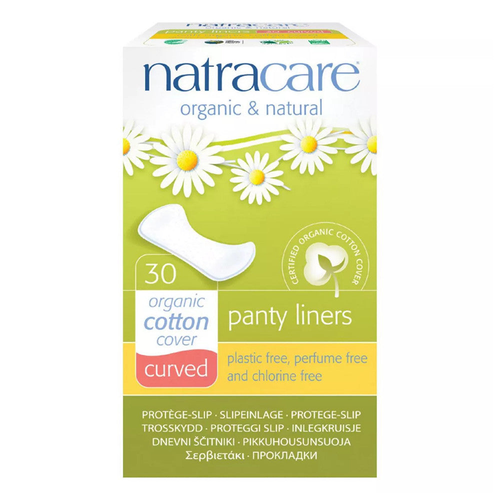 Natracare Organic Cotton Natural Panty Liners, Curved - 30 Ea